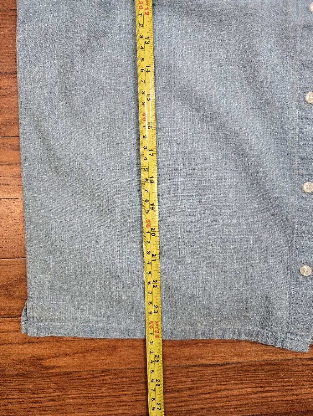 Trovata Birds of Paradis Marianne B Chambray Ruffle Sleeve Shirt S Button Down - Picture 14 of 15